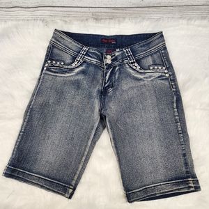 Nina Rossi Bejeweled Bermuda Shorts
